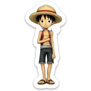 Luffy's leg is on the Israeli flag sticker