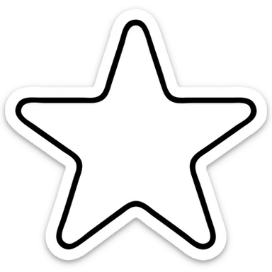 Simple sea star with five arms sticker