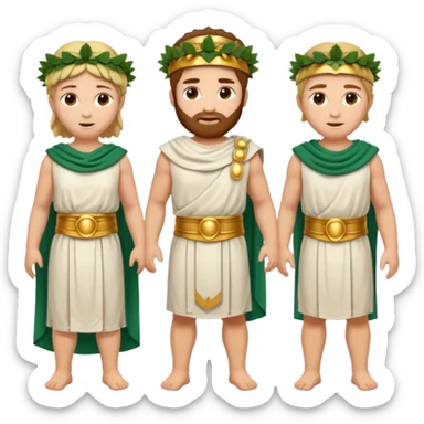 group of ancient trojan men and women sticker