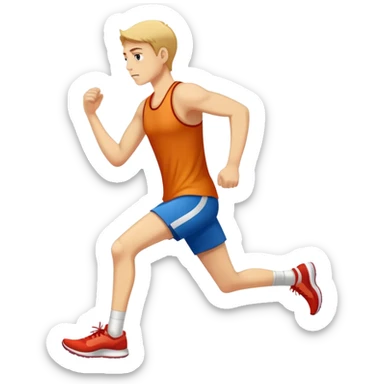 Runner clutching painful achilles tendon sticker