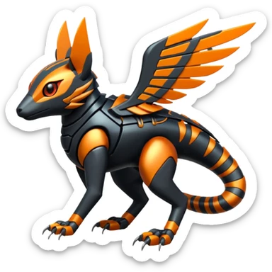  exotic tropical cyber-Sleuth-Loyd-Garmaddon-Litten-Linoone-Noibat-Fakémon-Pokémon-Vernid-creature sticker