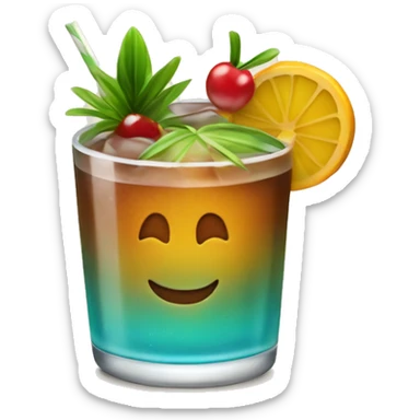 Mai tai cocktail sticker