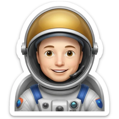 Elon Musk in the space Funny sticker