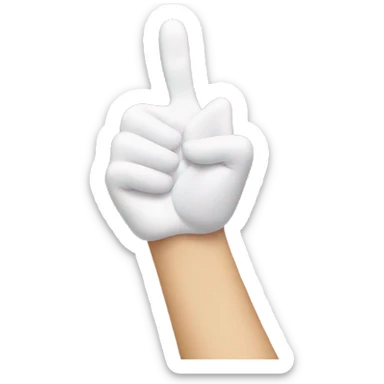 White hand with 5 fingers doing thumbs up with pink acrylic nails  sticker