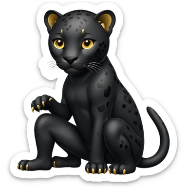 Black jaguar, similar to the traditional iPhone emoji. sticker