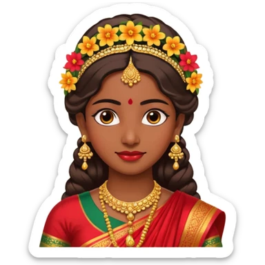 south indian bride getup. sticker