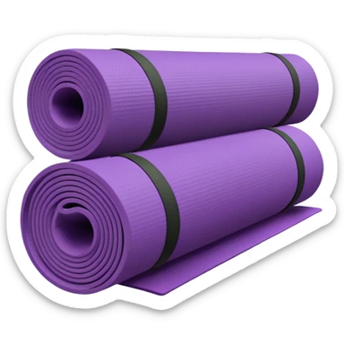 purple yoga mat rolled up sticker