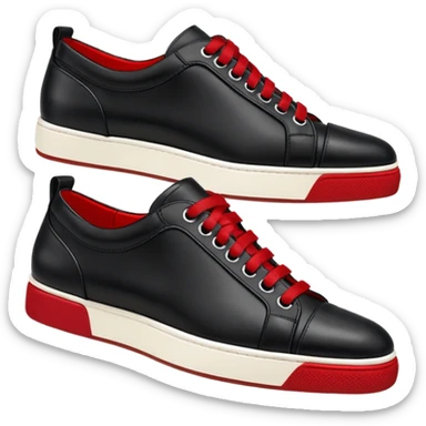 A pair of black Christian Louboutins shoe sneaker  sticker