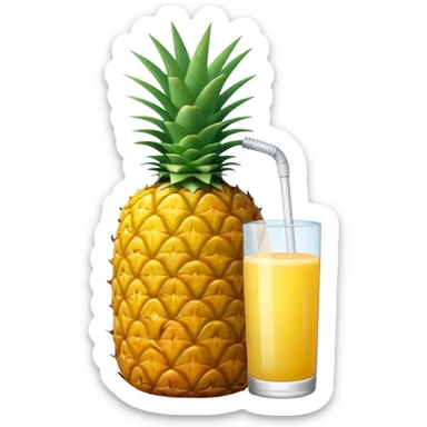 Pineapple juice bottle sticker