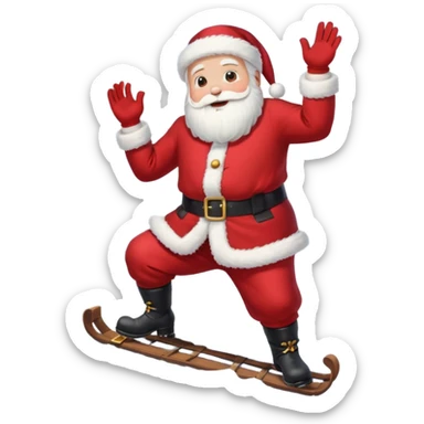 Santa sliding sticker