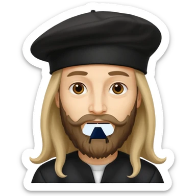 Leonardo da Vinci wear black berret sticker