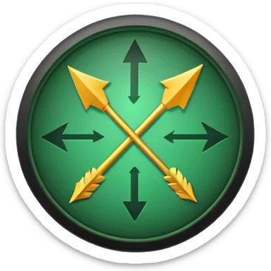 Arrow in circle green  sticker