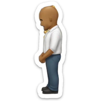 A man bows to the audience sticker