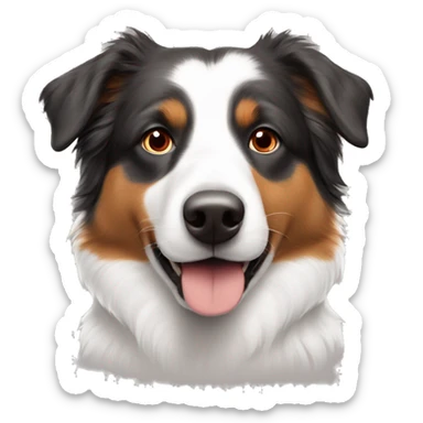 2 Aussie shepherd dogs. One is red and one is white  sticker