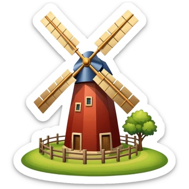 windmill turning sticker