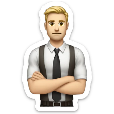 white-skin-man-hr-manager-crossed-arms-angry-profile-in-profile-image sticker