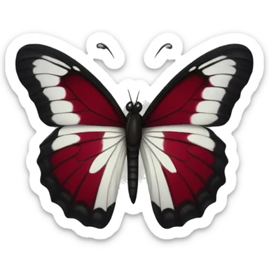 Dark red butterfly  sticker