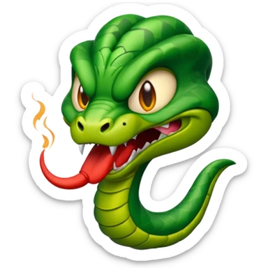 my nickname on the discord server is Little VIper, i want a animated emoji with the text "'Lil Viper Mad" with an angery little viper spitting sticker