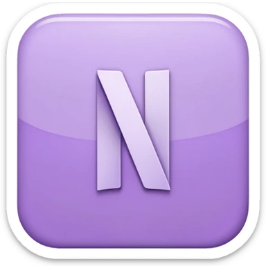 Netflix aesthetic "N" logo in pastel purple sticker