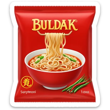 Buldak noodles packet sticker