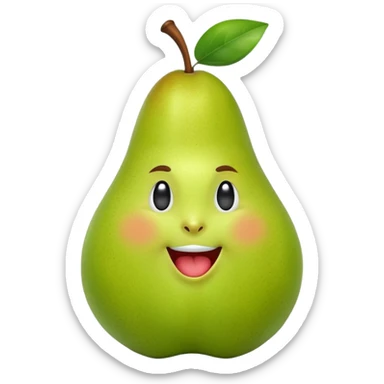 Eine Birne die Mittelfinger zeigt  sticker