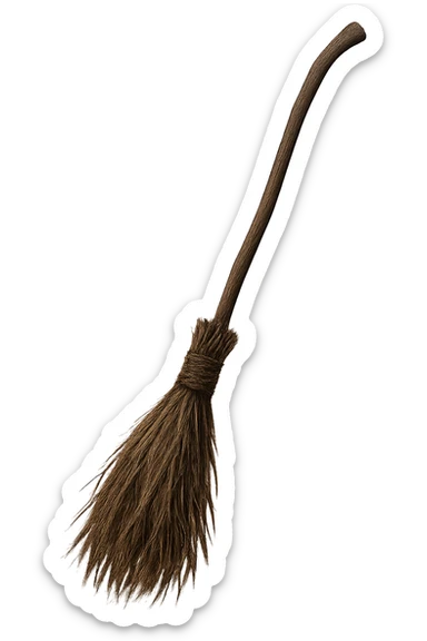Halloween broomstick. remove background  sticker