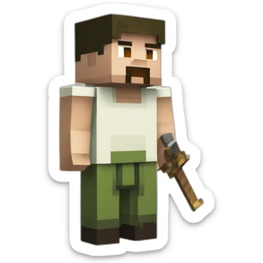 minecraft-tiananmen square sticker