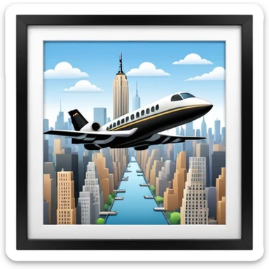 NYC in a jet sticker