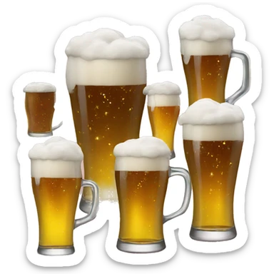 Beer full of galaxies sticker