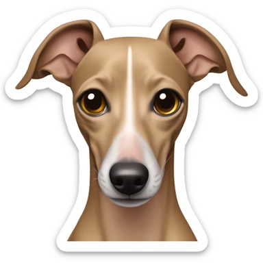 Tan Italian greyhound sticker