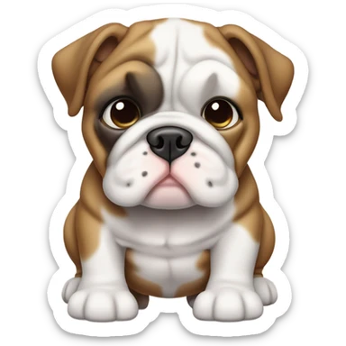 Cute English bulldog puppy sticker