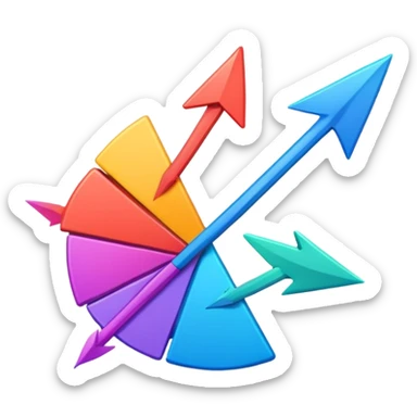 Lean Marketing concept with efficiency arrows, minimalist design, optimization charts sticker