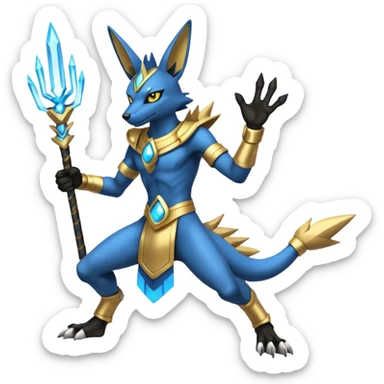 Electrike-Anubis-Lucario-Zeraora-fusion (full body) sticker