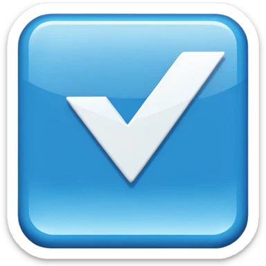 I want a blue background and a white checkmark inside it emoji which I will call the "Fake Roblox Verified Badge Emoji" and the blue background should be square and it should be the "🟦" emoji being the background sticker