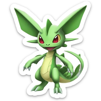 Cool Edgy Cute Chibi Legendary Shiny Fakemon-Pokémon-Genesect-Flygon With Full Body Detailed High Quality sticker