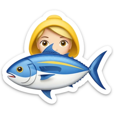 Create a logo using the FISHWIFE TINNED TUNA graphics  sticker