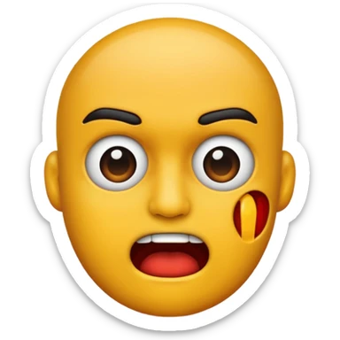 Punched in the face sticker