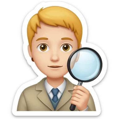 persona con lupa  sticker