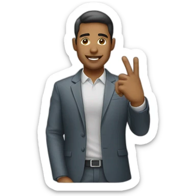 emprendedor con plata en la mano sticker