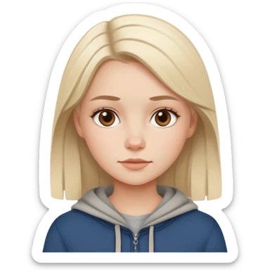 scandinavian girl with modern scandinavian clothes sticker