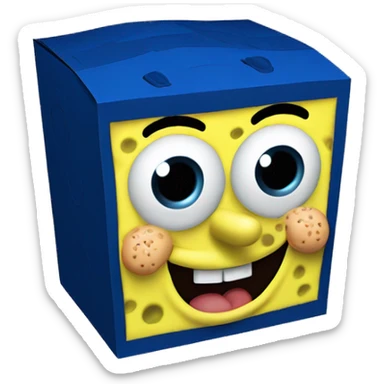 Spongebob wide-body dark blue Cardstock Papercraft fr-s step-van  sticker