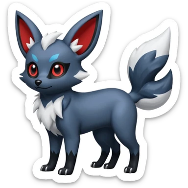Poochyena-Zorua-Absol-Umbreon-fusion (full body) sticker