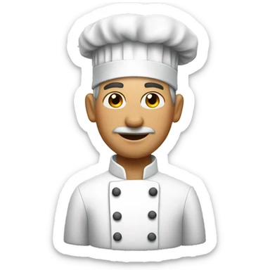 a chef, cooking tim cook sticker