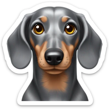 Dapple grey dachshund sticker