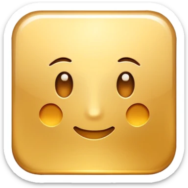 A golden square with a slight gradient sticker