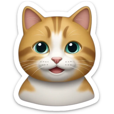 Un chat qui jouer a caché cach sticker