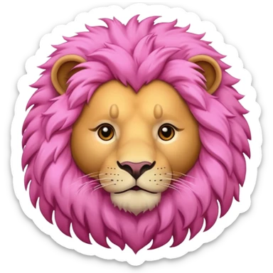 Animal Leo pink sticker