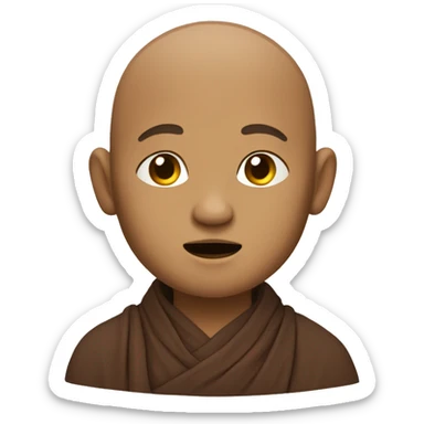 a monk chanting sticker