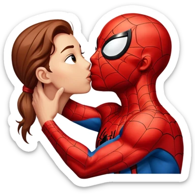 Spider-Man kiss sticker