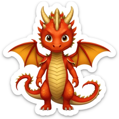 child getup like a dragon, full body. sticker